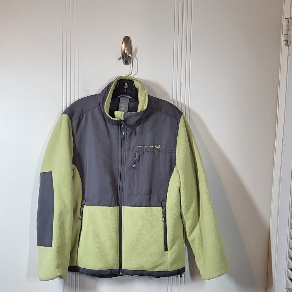 Plus Size Women's Free Country Yellow & Gray Fleece Jacket